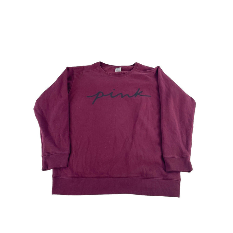 Womens PInk Victorias Secret Maroon Crewneck