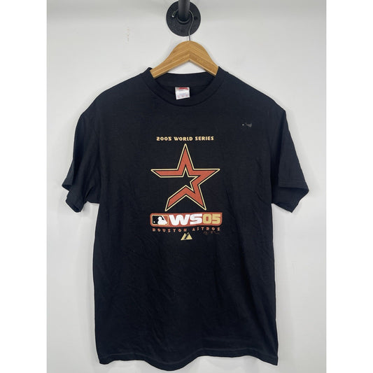MLB Houston Astros World Series 2005 Black T Shirt Size Medium