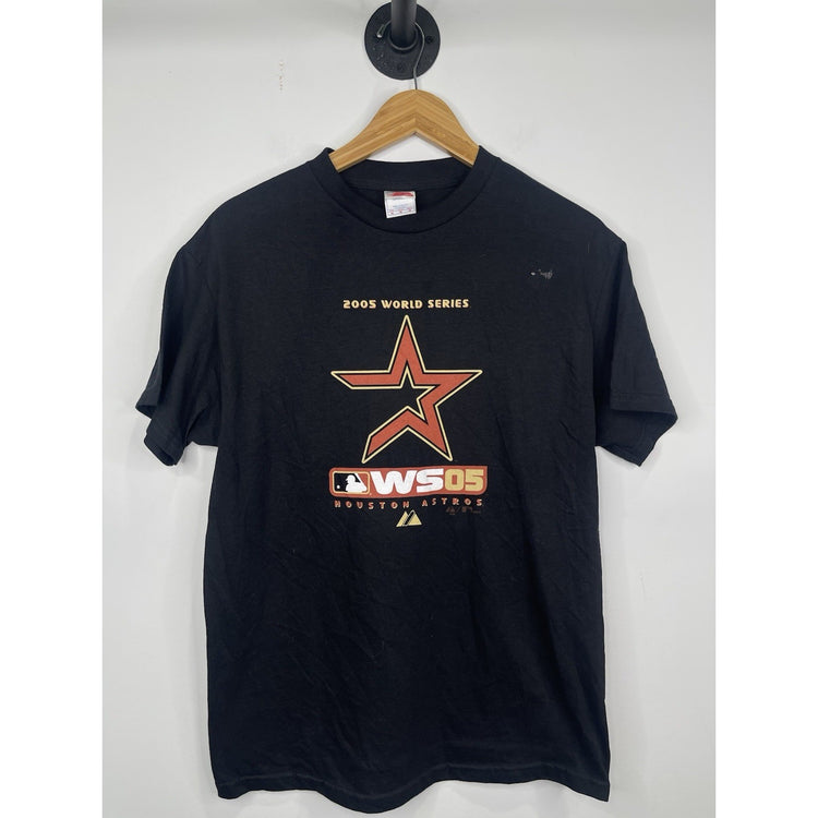 MLB Houston Astros World Series  2005 Black T Shirt Size Medium