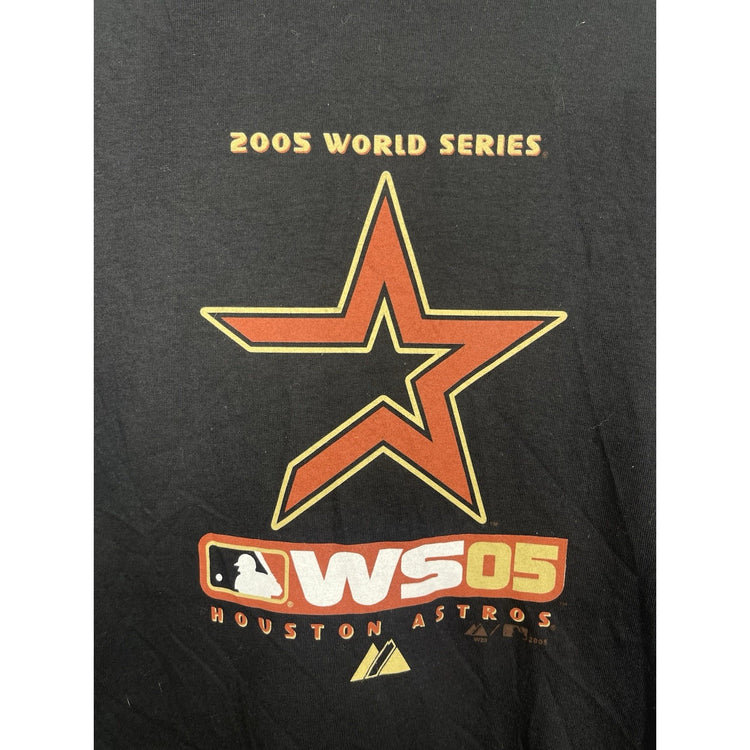 MLB Houston Astros World Series  2005 Black T Shirt Size Medium