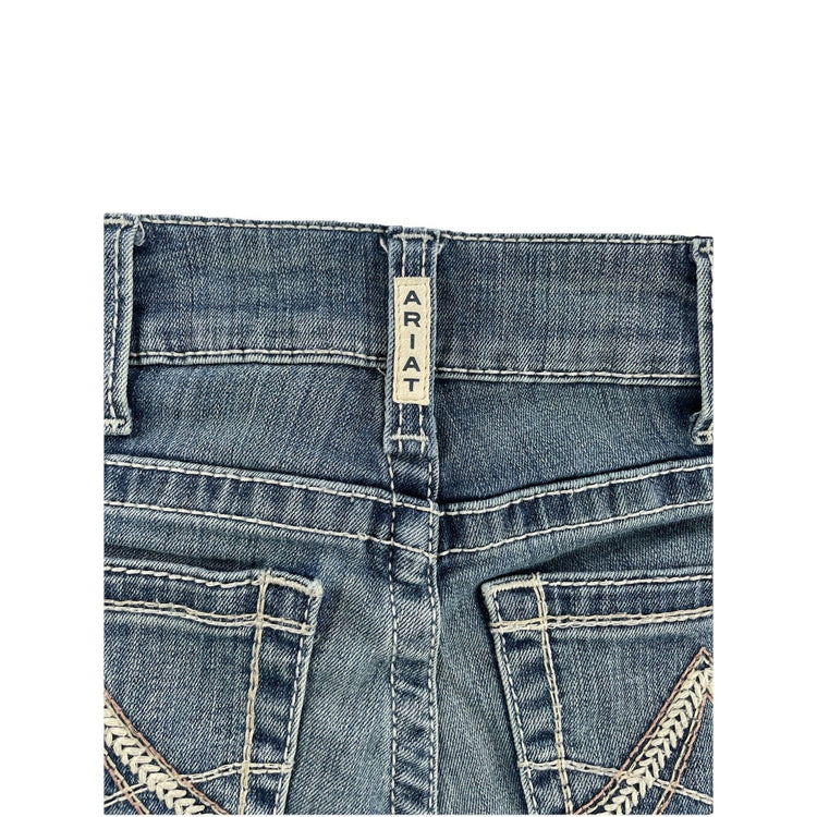 Womens Ariat REAL Denim Regular Straight ICON Blue Jeans Size 26r