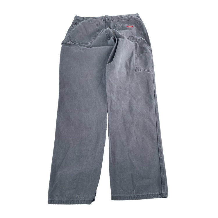 Mens Dickie Faded Grey Canvas Workwear Utility Carpenter Pants Size 30x32