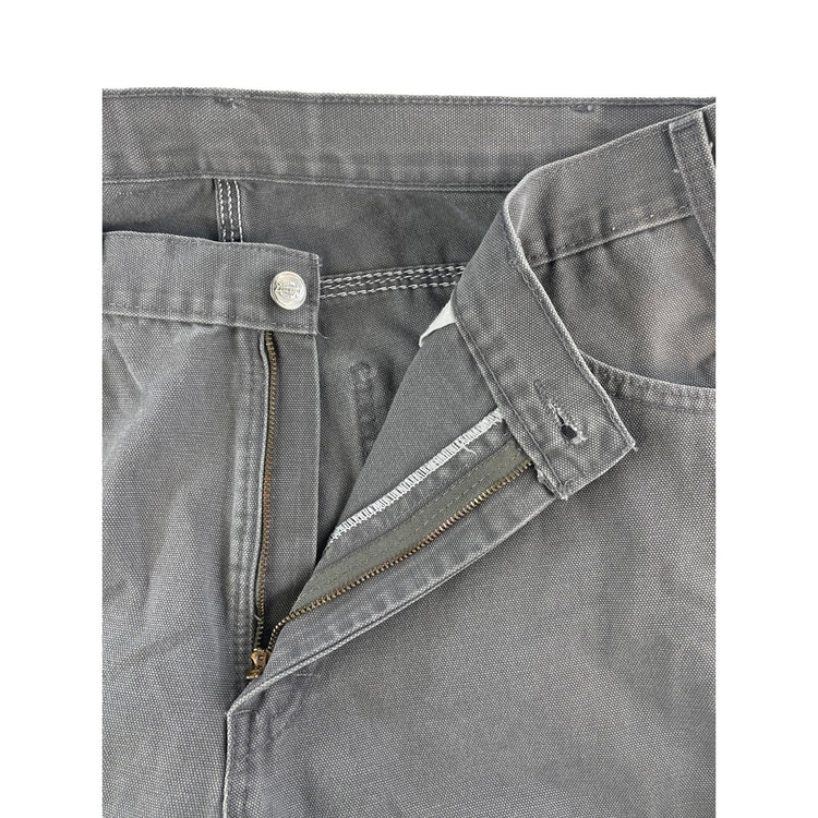 Mens Dickie Faded Grey Canvas Workwear Utility Carpenter Pants Size 30x32