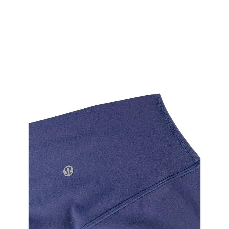 Womens Lululemon Dusty Indigo Blue High Rise Yoga Cropped Leggings Capris SIZE 4