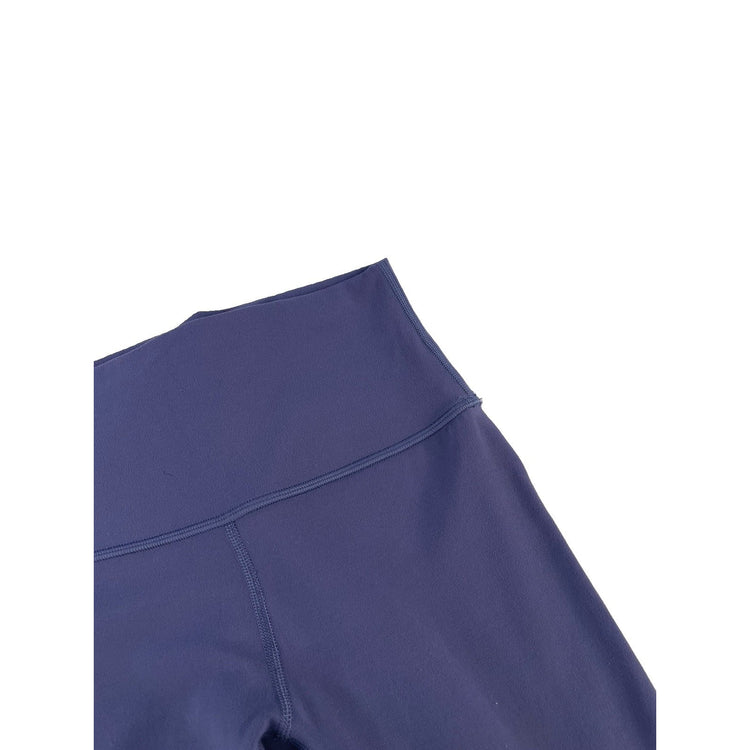 Womens Lululemon Dusty Indigo Blue High Rise Yoga Cropped Leggings Capris SIZE 4