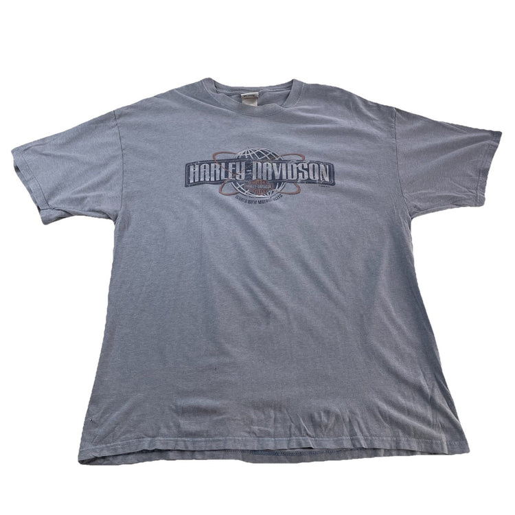 Mens Harley Davidson Motorcycle Bar B’S Blue-Grayish Basic Tee Size 2xl