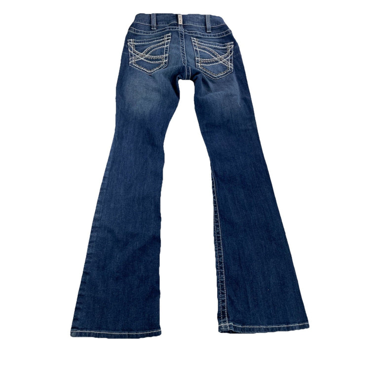 Women’s ARIAT Real Denim Mid-Rise Boot Blue Jeans Size 27