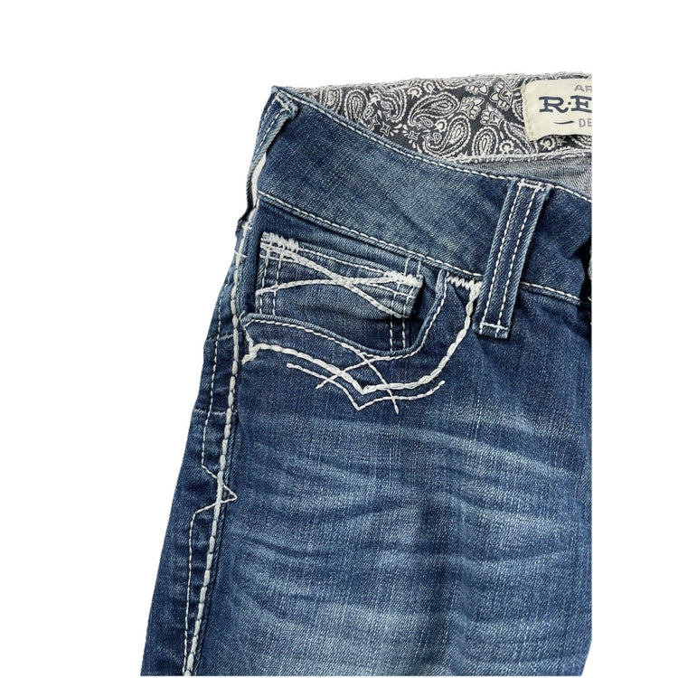 Women’s ARIAT Real Denim Mid-Rise Boot Blue Jeans Size 27