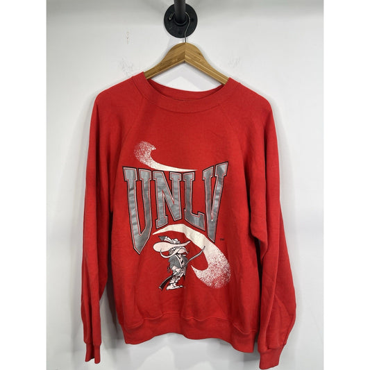 Vintage NCAA UNLV Runnin Rebels Pullover Sweatshirt Sz XL Red Single Stitch
