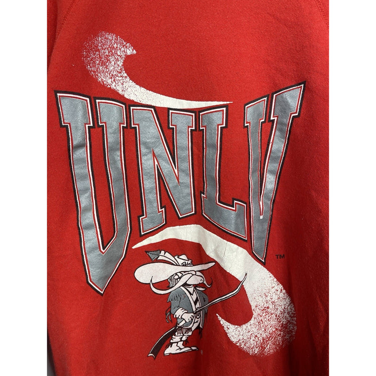 Vintage NCAA UNLV Runnin Rebels Pullover Sweatshirt Sz XL Red Single Stitch