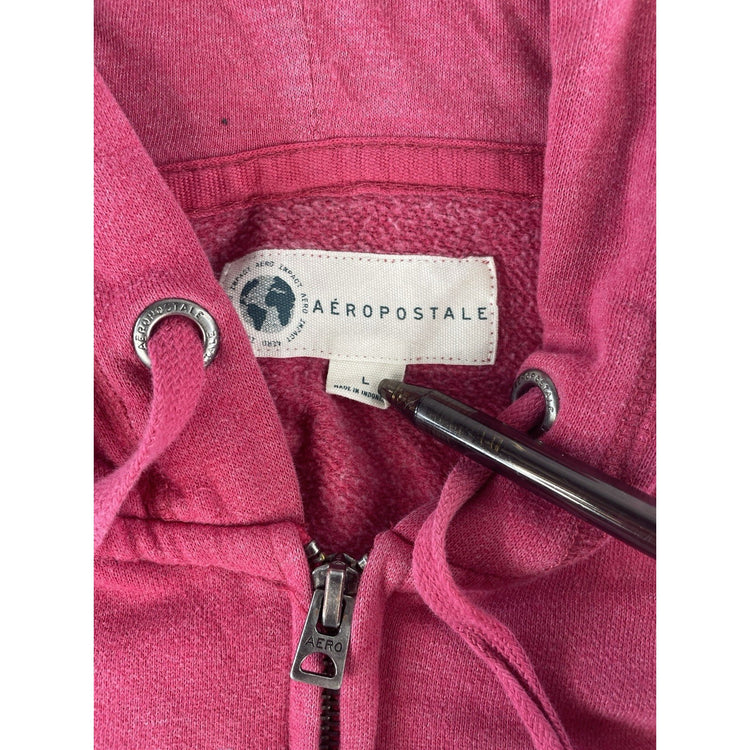 Youth Girls Aéropostale Red Full Zip Hoodie Sweatshirt Size Large