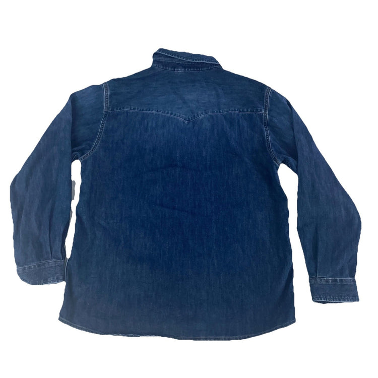 Mens Carhartt Montana Relaxed Fit Denim Long Sleeve Snap Button Up Shirt Size L