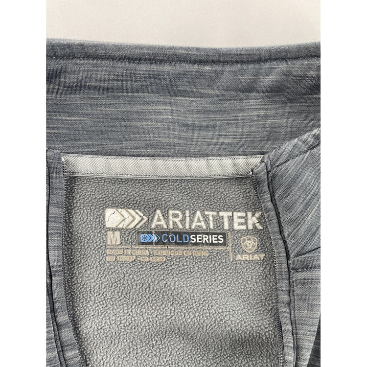 Mens Ariat TEK Cold Series Dark Gray 1/4 Zip Pullover Sweatshirt Size M