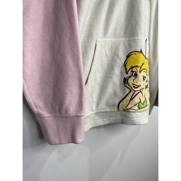 Women’s Disney Tinker Bell Sassy Fleece 3/4 Zip Hooded Jacket Sweatshirt Sz 1XL
