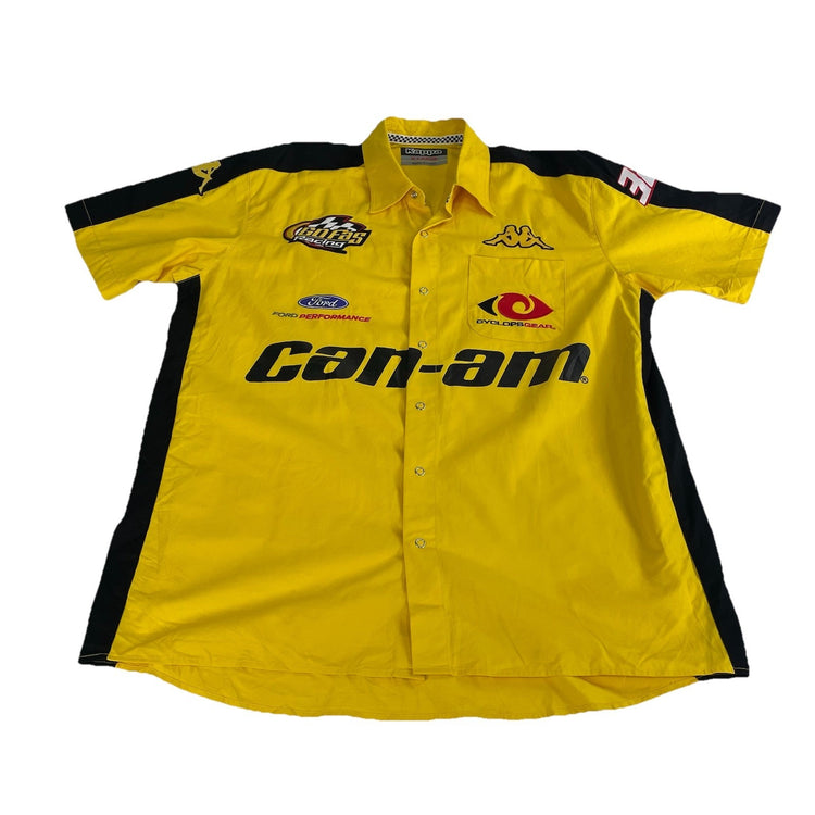 Mens Kappa Can-Am Go Gas Racing Team Snap-Down Shirt Size XL