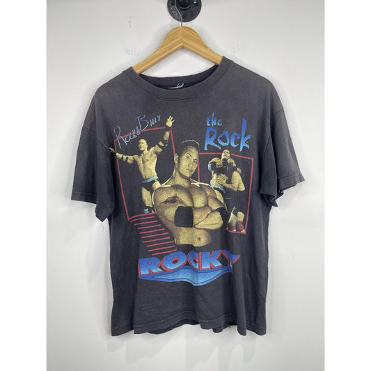 Youth Vintage The Rock WWF Rocky Maivia ROCKABILLY ULTRA RARE Shirt Sz XL