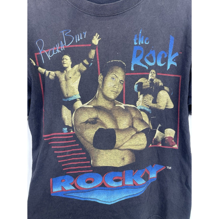 Youth Vintage The Rock WWF Rocky Maivia ROCKABILLY ULTRA RARE Shirt Sz XL