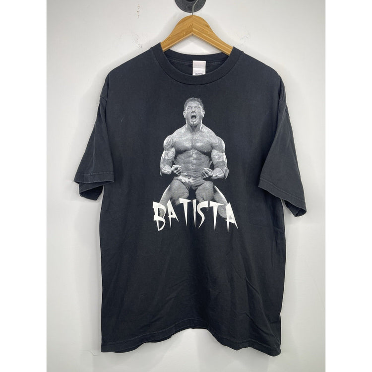 Mens WWE Batista Sz XL Black T-shirt