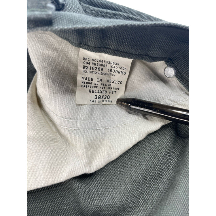 Men Dickies Relaxed Fit Carpenter Work Pants Olive Green Size 38x30