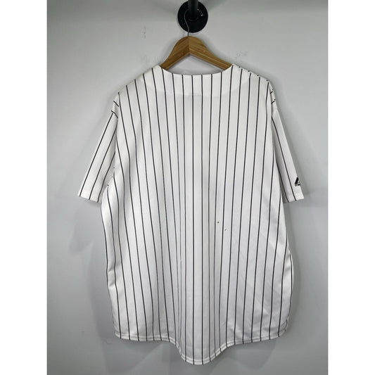 Vintage Houston Astros Majestic Baseball Pinstripe Jersey Mens 2XL