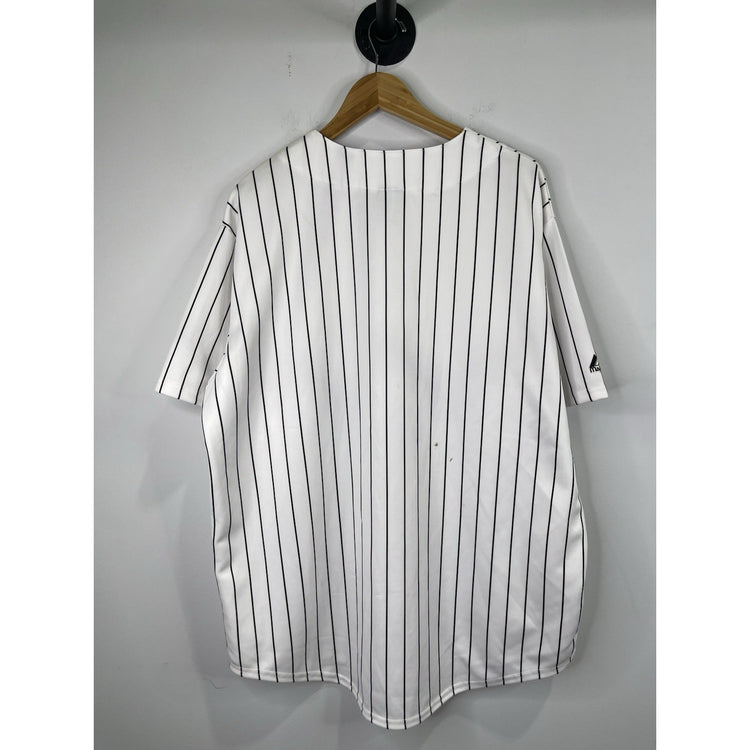Vintage Houston Astros Majestic Baseball Pinstripe Jersey Mens 2XL