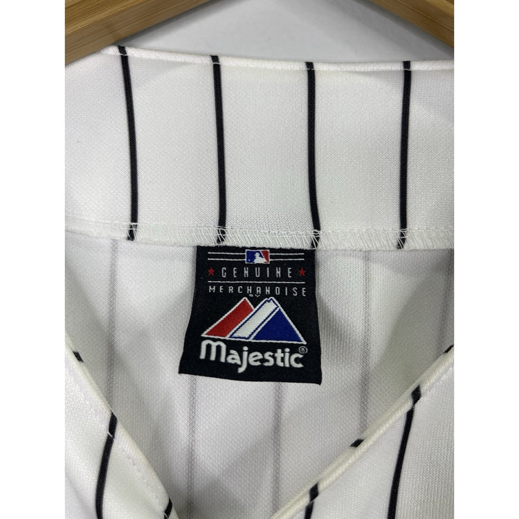 Vintage Houston Astros Majestic Baseball Pinstripe Jersey Mens 2XL