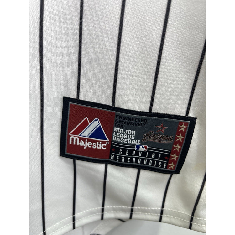 Vintage Houston Astros Majestic Baseball Pinstripe Jersey Mens 2XL
