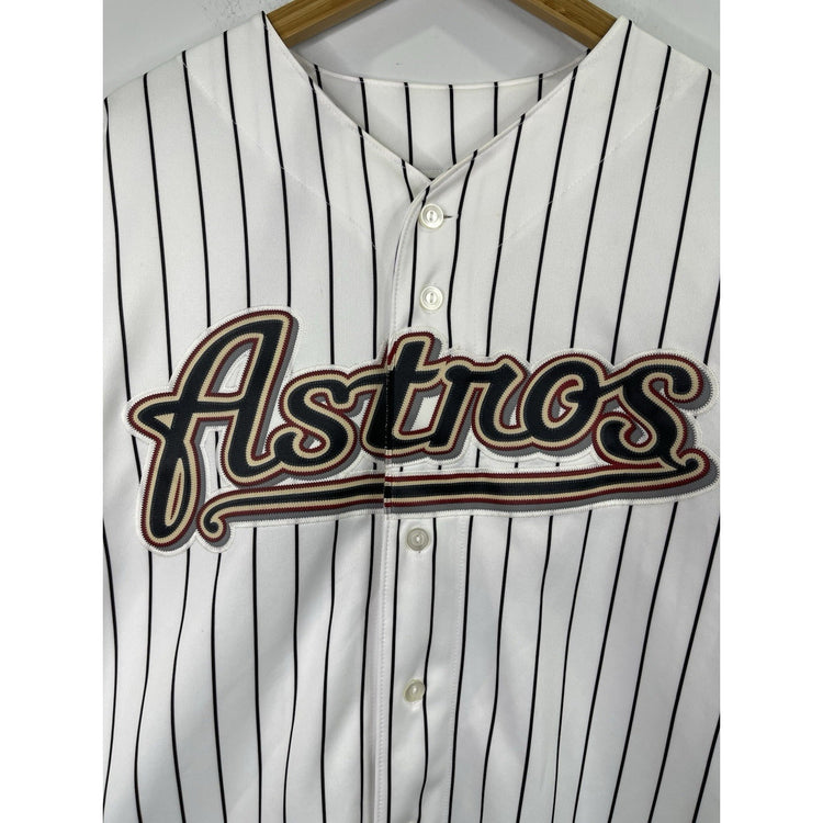 Vintage Houston Astros Majestic Baseball Pinstripe Jersey Mens 2XL