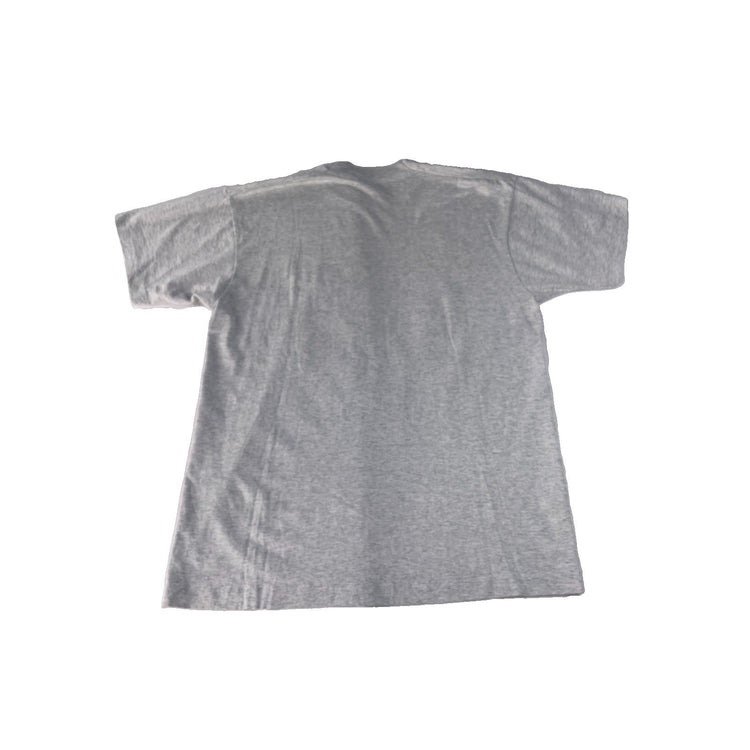 Mens Vintage Fruit Of The Loom Gray Mountain Lion Nature Graphic Tee Size L