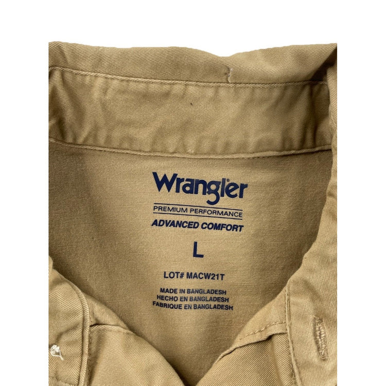 Mens Wangler Premium Performance LongSleeve Western Snap-Front Work Shirt Size L