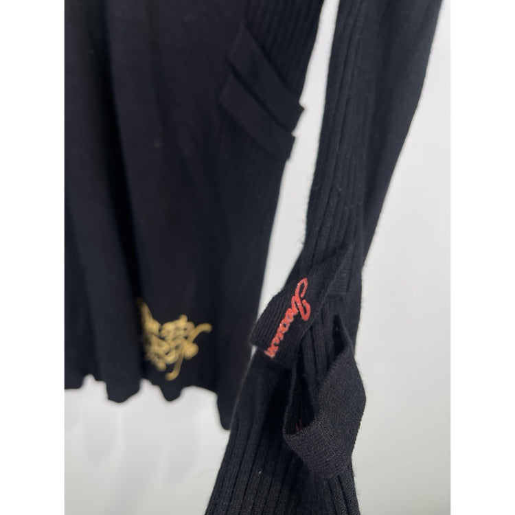 Women’s Y2k Ed Hardy Black Love Knitwear Hoodie Sz  Medium