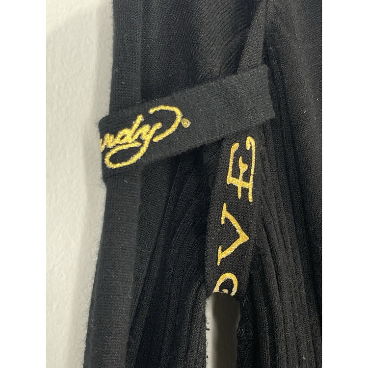 Women’s Y2k Ed Hardy Black Love Knitwear Hoodie Sz  Medium