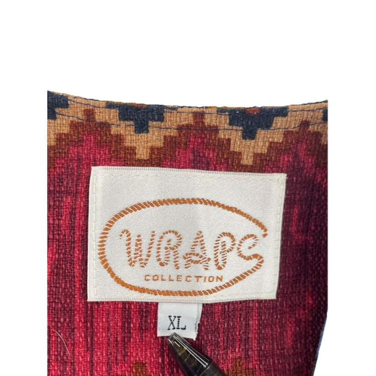 Mens Vintage 90s Wraps Western Style Tapestry Vest Size Xl