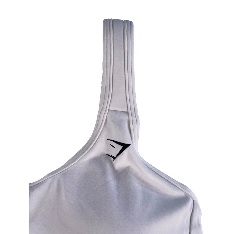 Womens Gymshark White Adjustable Straps Athletic Sports Bra Size XS