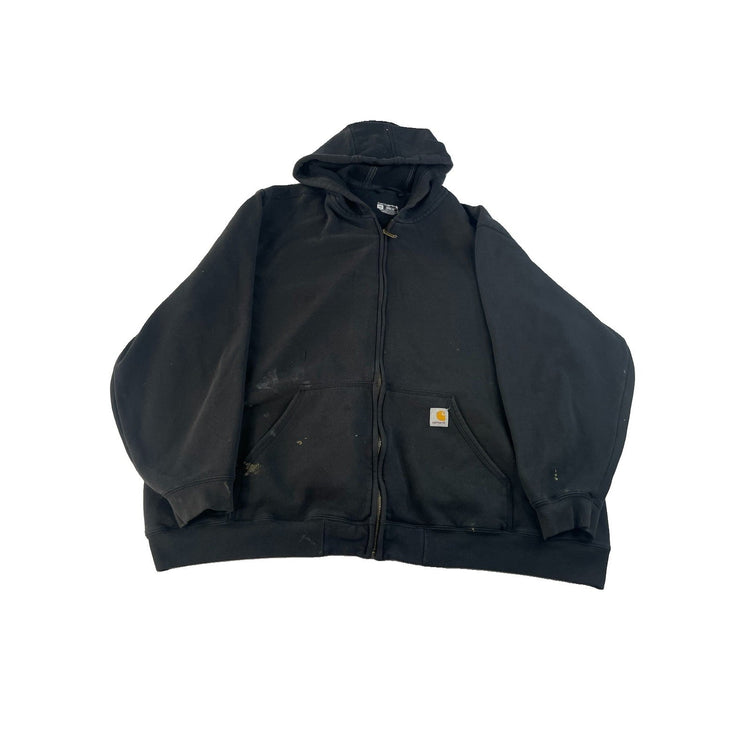 Mens Carhartt Black Loose Fit Zip Up Jacket Size 4XL