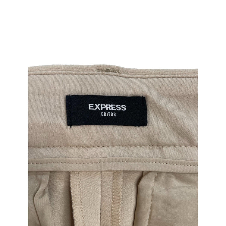 Women's Express Cream Editor Mid-Rise Boot-Cut Pants Size 6