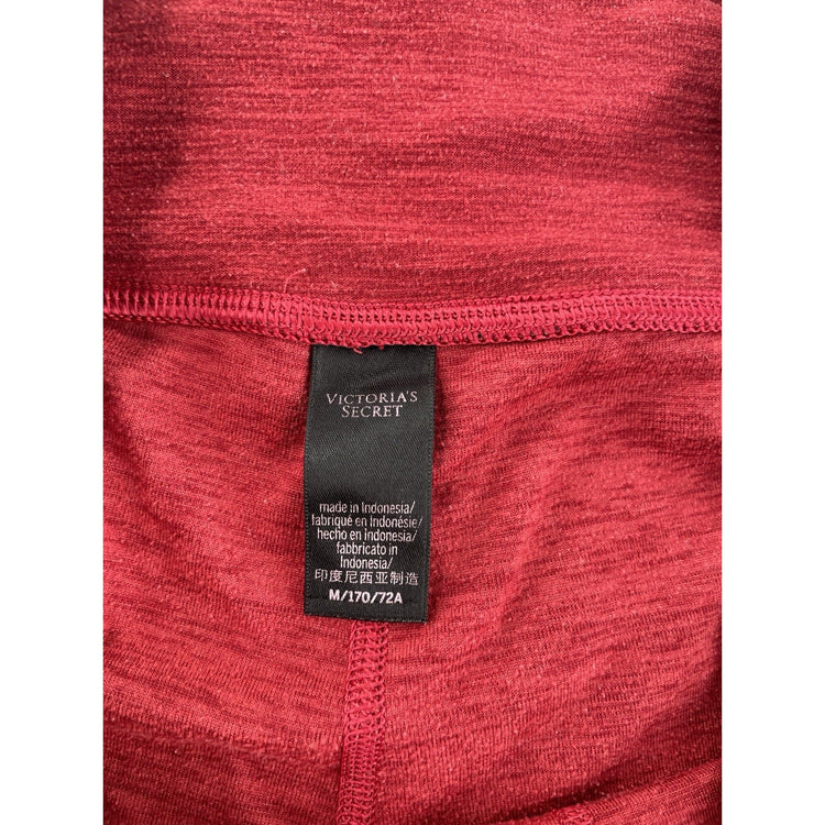 Womens Victoria Secret Basic Red Ankle Leggings Size M