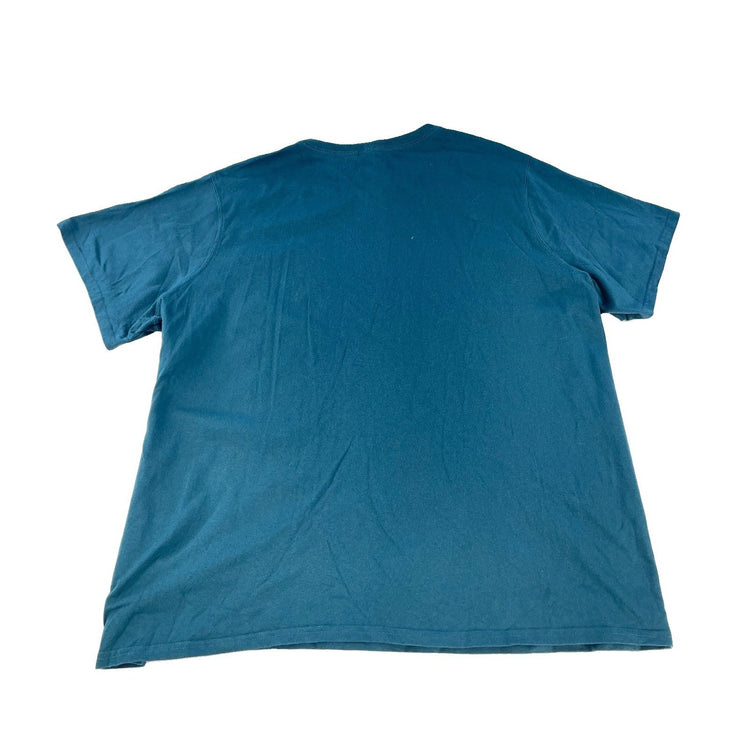 Mens Carhartt Teal Blue Loose Fit Short Sleeve Pocket T Shirt Size 3X