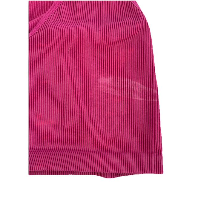 Womens Free People Movement Hot Pink Ribbed Racerback Sports Bra Size L