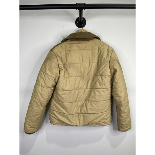 Men’s Vintage Walls Blizzard-Pruf Insulated Outerwear Beige Puffer Jacket Sz L