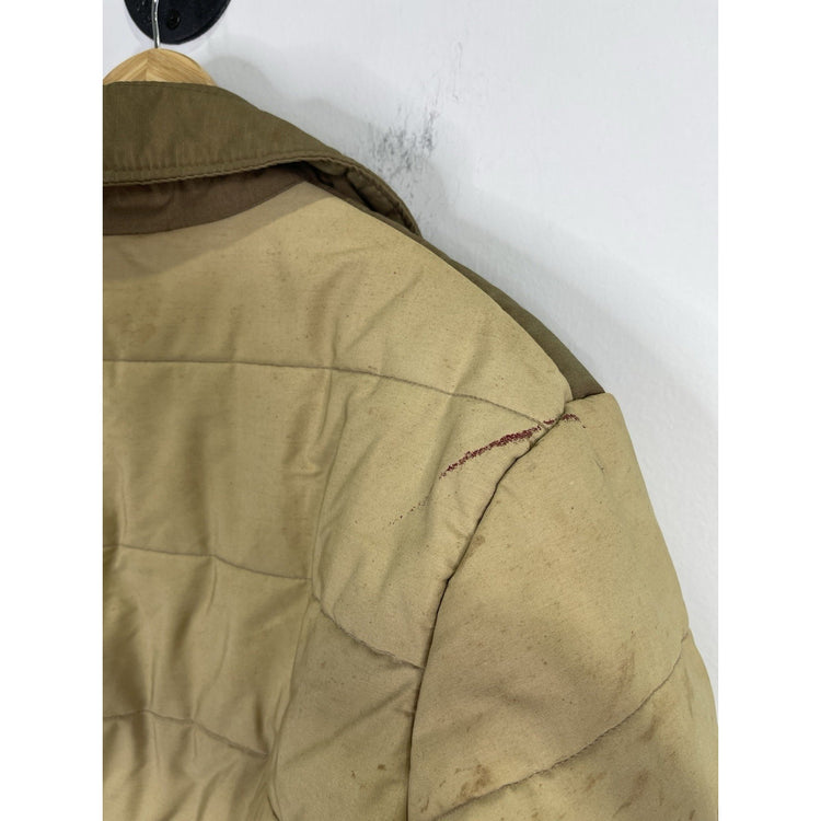 Men’s Vintage Walls Blizzard-Pruf Insulated Outerwear Beige Puffer Jacket Sz L