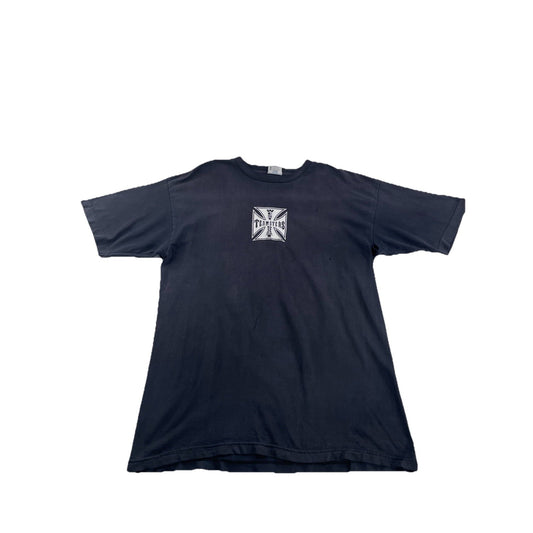 Men’s 90s Bayside Team Steers West Coast Graphic Black Tee Size Xl