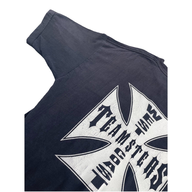 Men’s 90s Bayside Team Steers West Coast Graphic Black Tee Size Xl