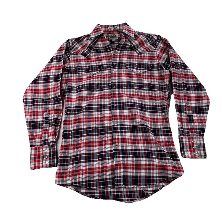 Mens Ely Cattleman Multicolor Western Style Snap down Longsleeve Shirt Size S
