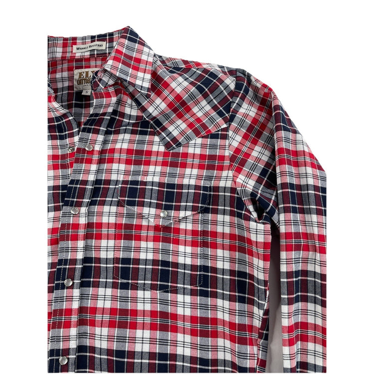 Mens Ely Cattleman Multicolor Western Style Snap down Longsleeve Shirt Size S