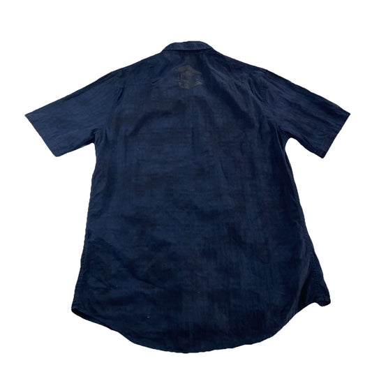 Mens Harley Davidson SS Button Up Navy blue Shirt Size M