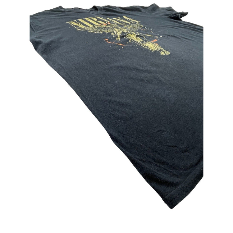 Men’s Cotton Nirvana Graphic Black Tee Size Xxl
