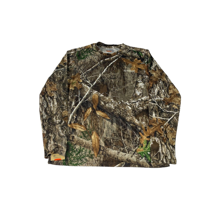 Mens Magellan Dri Fit Realtree Camo Print Long Sleeve Shirt Size Medium