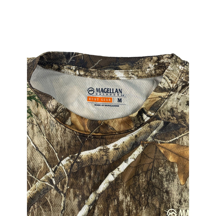 Mens Magellan Dri Fit Realtree Camo Print Long Sleeve Shirt Size Medium