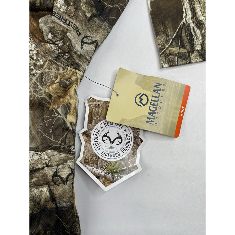 Mens Magellan Dri Fit Realtree Camo Print Long Sleeve Shirt Size Medium